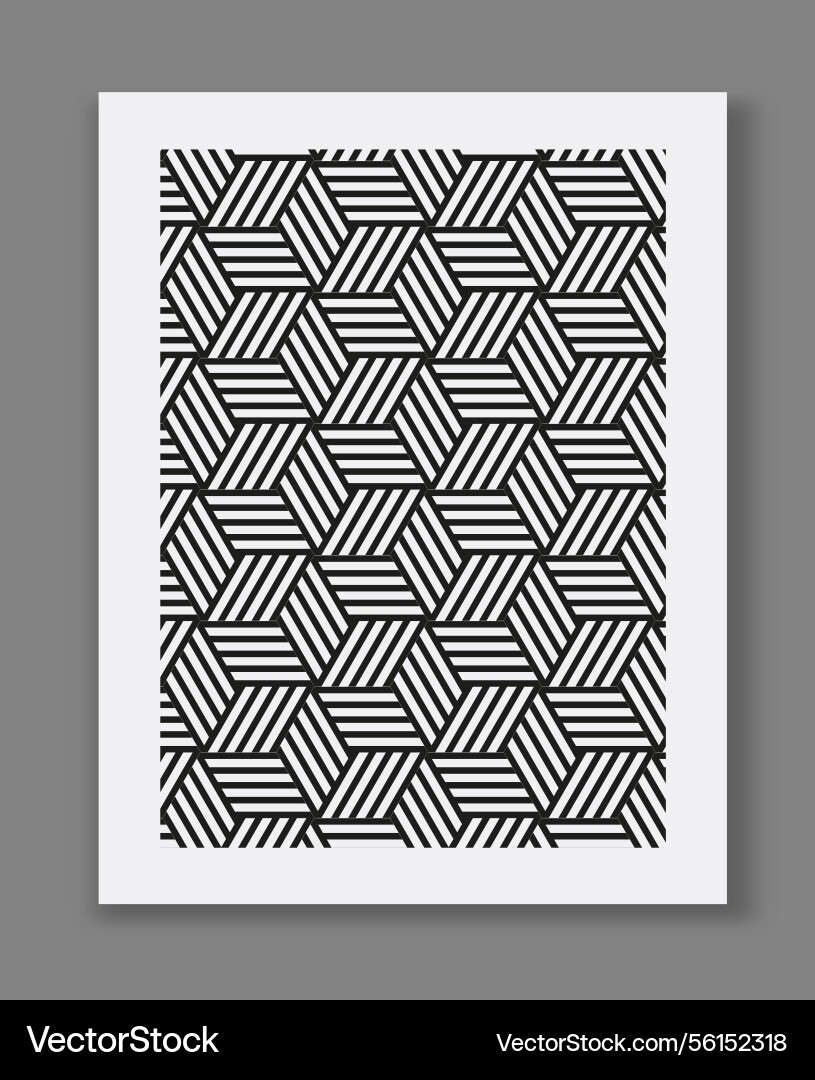 Geometric optical cube pattern art Geometric optical cube pattern art vector image