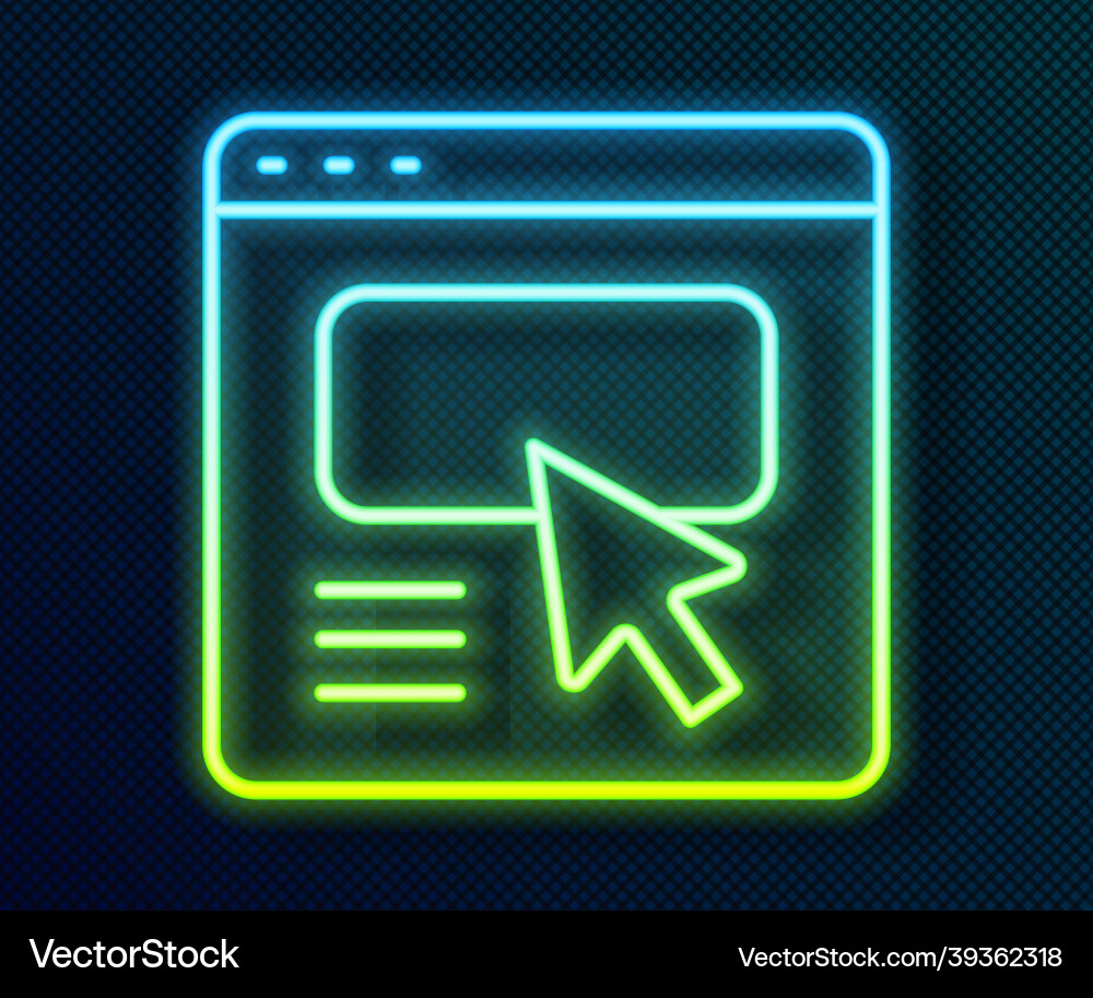 Glowing neon line ui or ux design icon isolated Glowing neon line ui or ux design icon isolated vector image