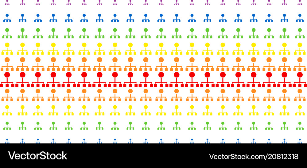 Hierarchy shape halftone spectral grid Hierarchy shape halftone spectral grid Vector Image