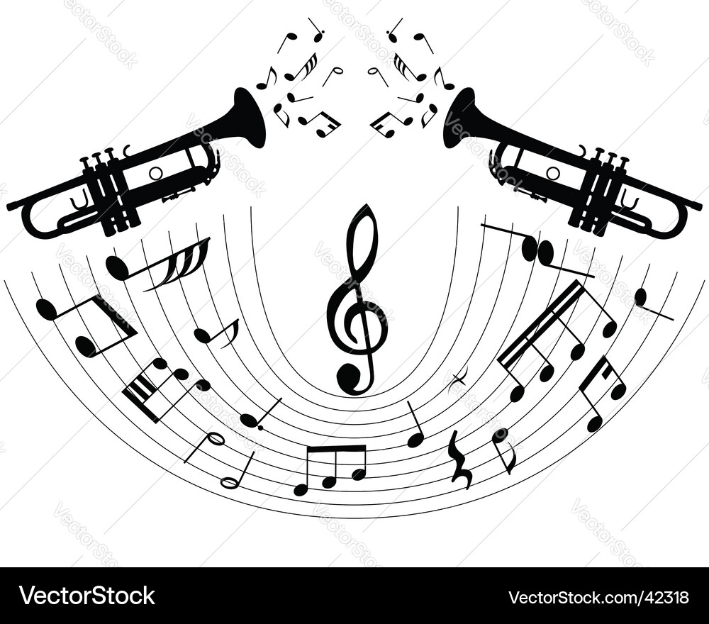 Musical Notation Background Vector Image