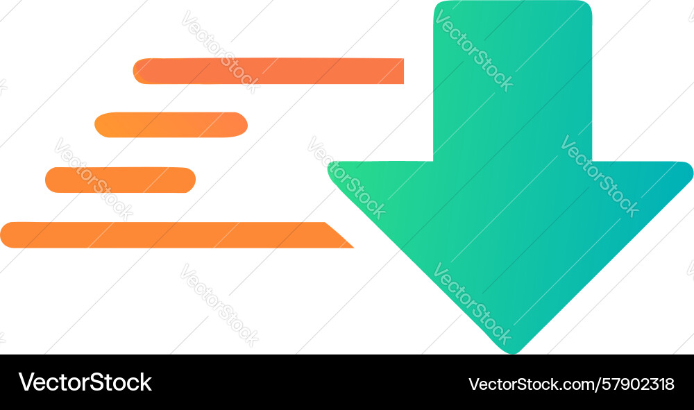 Swift download arrow accelerated file retrieval vector image