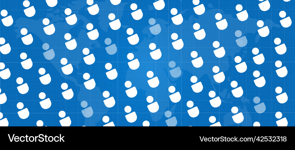 Team header website creative user icon of many vector image