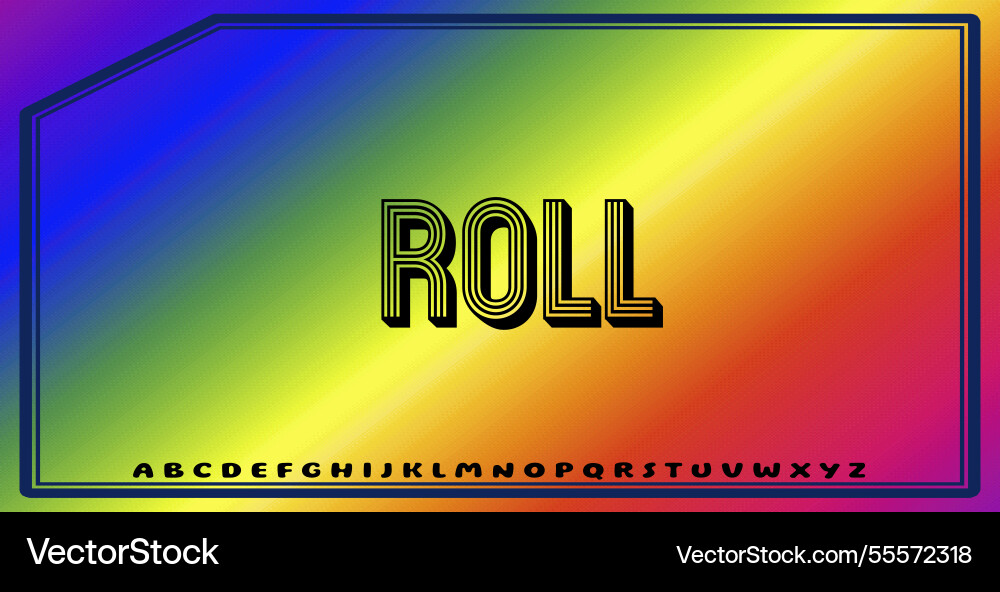 Text effects with editable colors and abstract Vector Image