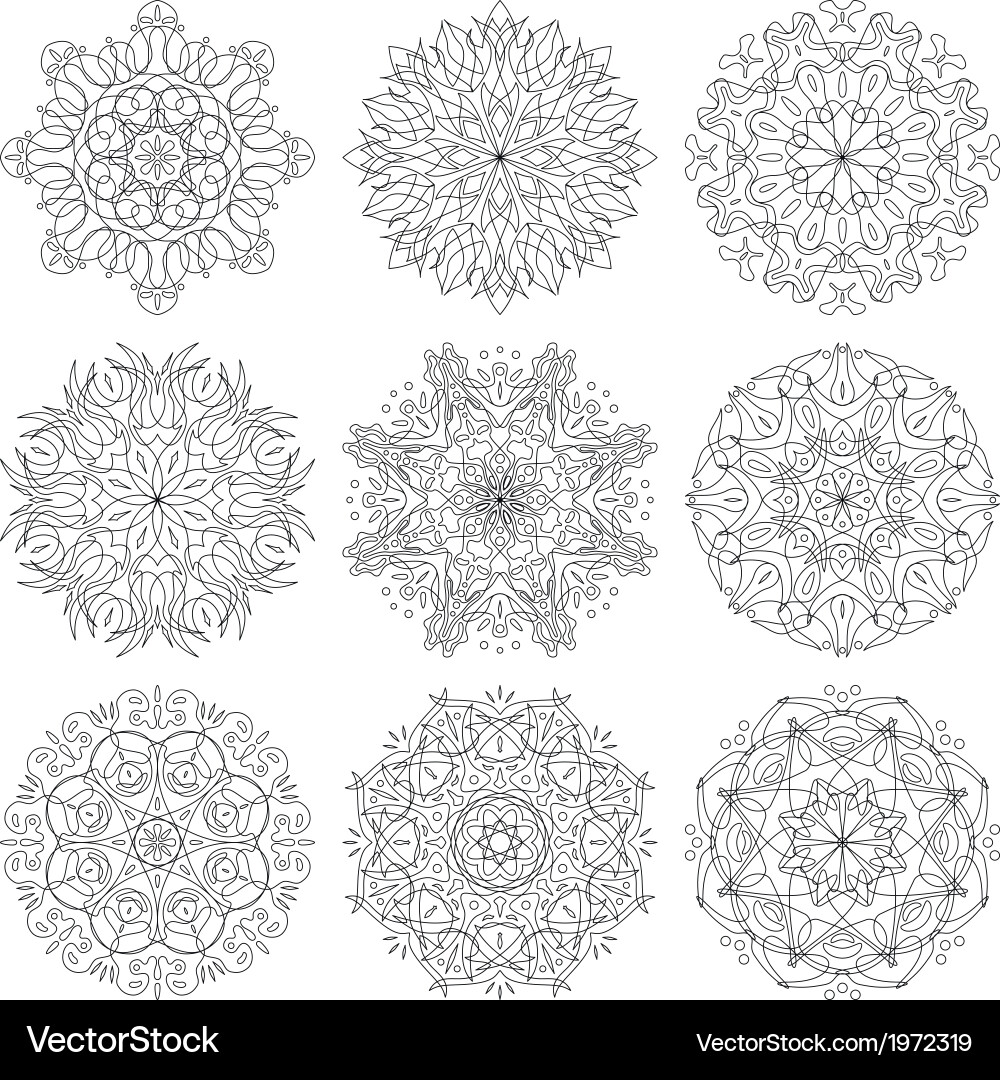 Abstract pattern set vector image
