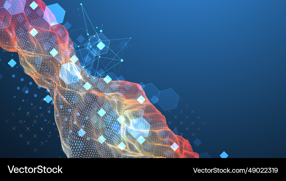 Abstract wave is made in a frame style Vector Image