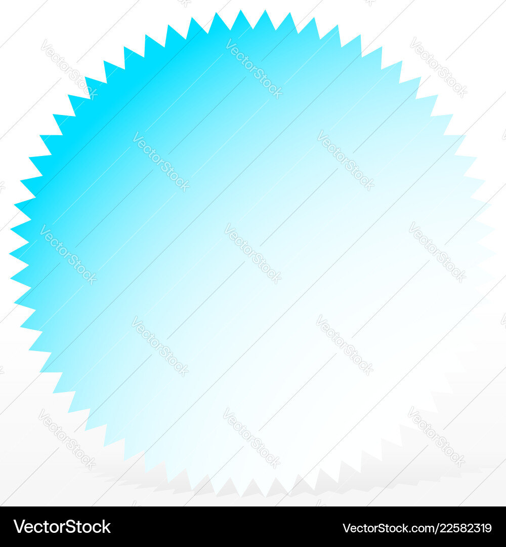 Bright badge starburst shape with only 1 color Bright badge starburst shape with only 1 color vector image