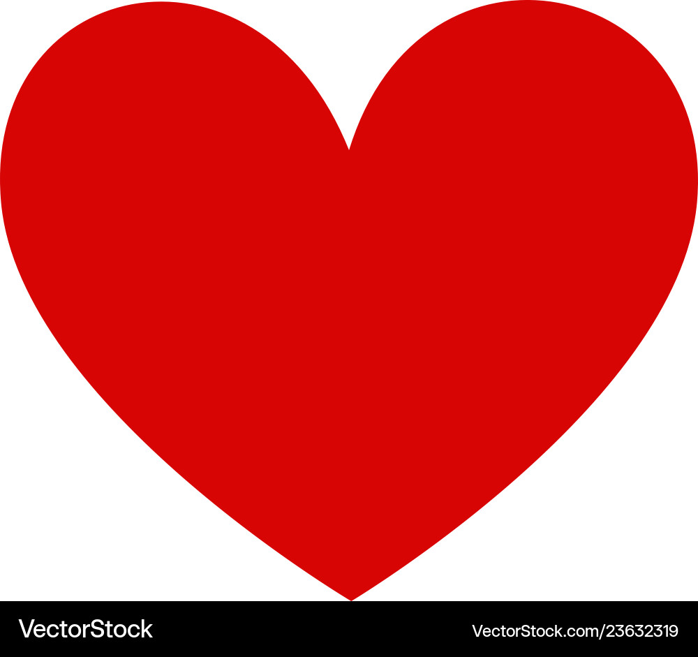 Classic red heart template Classic red heart template vector image