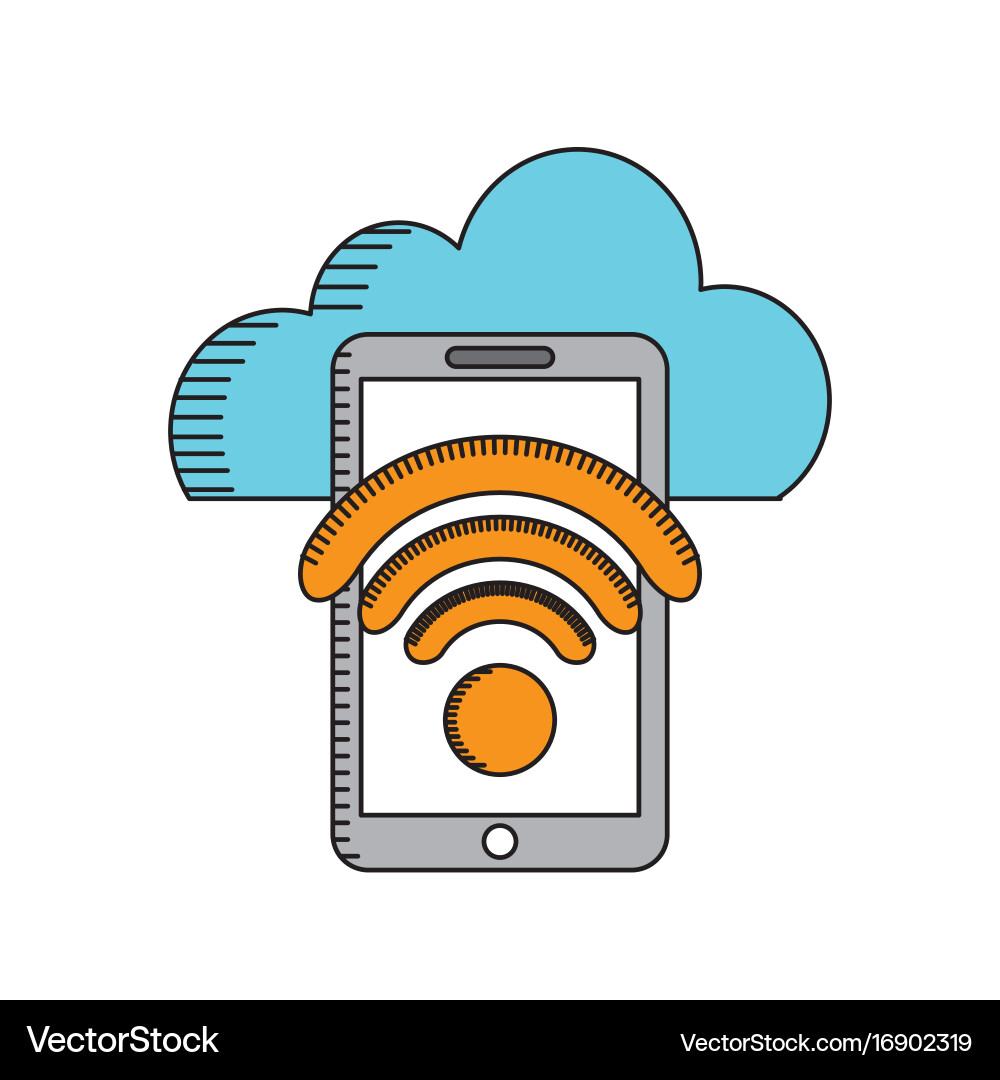 Cloud computing design vector image