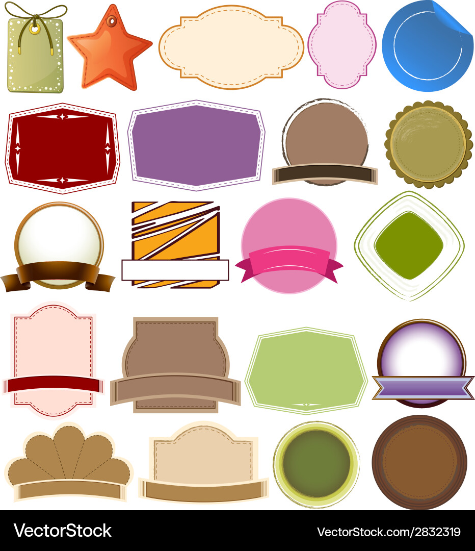 Different empty templates vector image