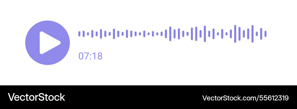 Mobile messenger app voice record interface audio Vector Image