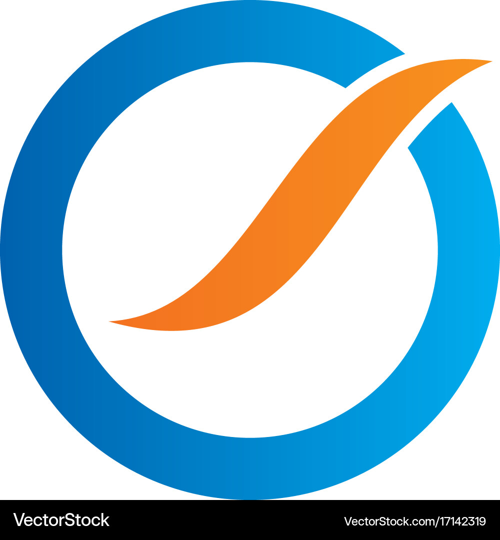 Round technology business abstract logo Royalty Free Vector