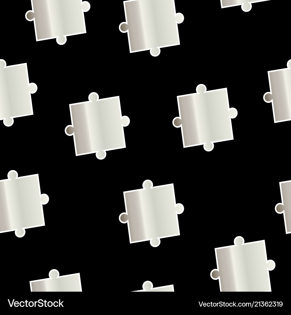 Seamless pattern with puzzle pieces vector image