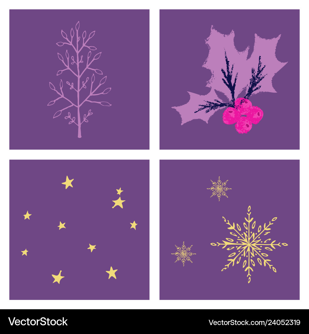 Set of snowflake icon sign design red background Vector Image