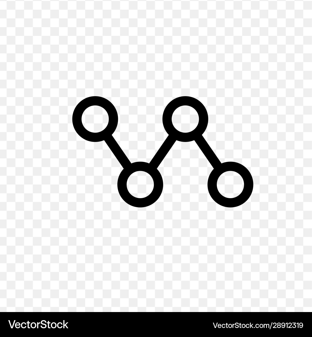 Statistic or analytic application line flat icon vector image