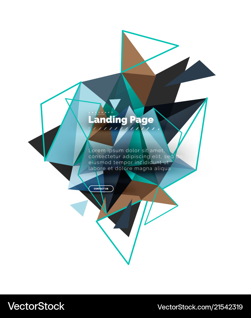 Triangular design abstract background landing Triangular design abstract background landing Vector Image