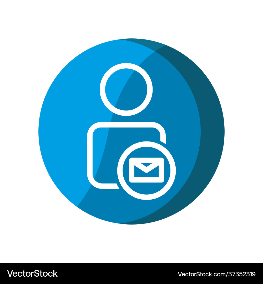 User with message icon simple mobile concept web User with message icon simple mobile concept web vector image