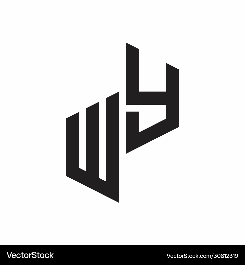 Wy initial letters logo monogram with up to down Vector Image