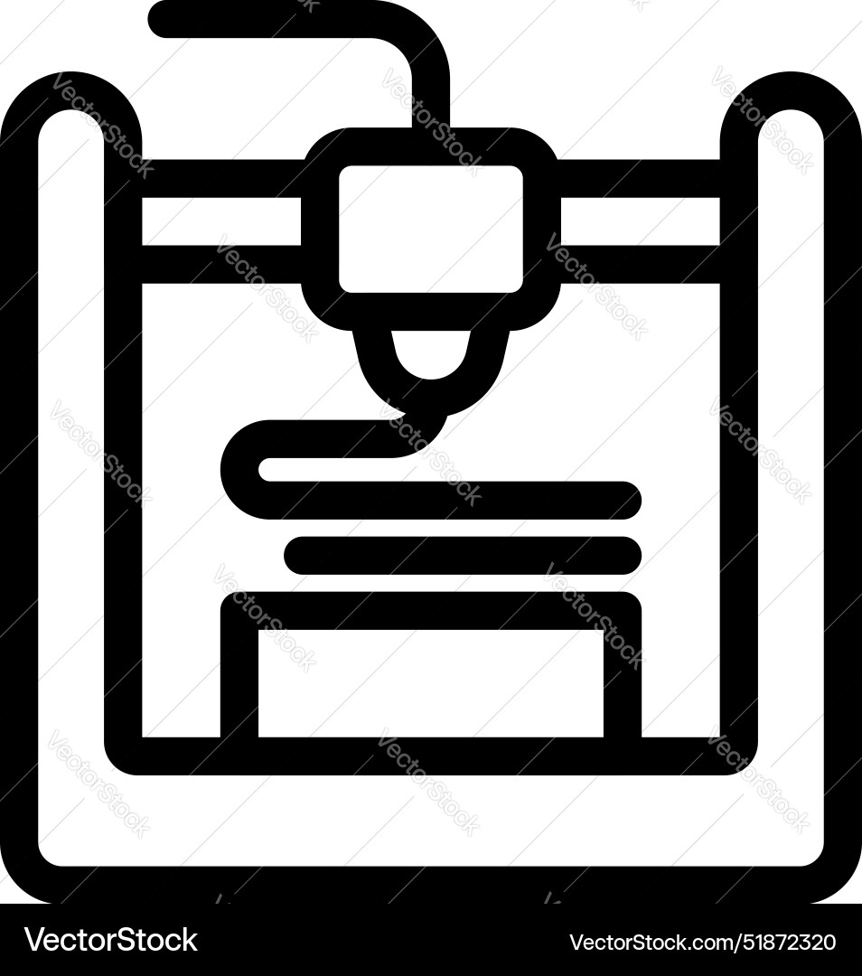 3d-Drucker erstellen eine Objektschicht 3d-Drucker erstellen eine Objektschicht vektorbild