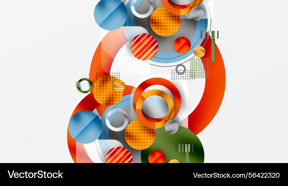 Abstract circles stripes dots create dynamic Abstract circles stripes dots create dynamic vector image