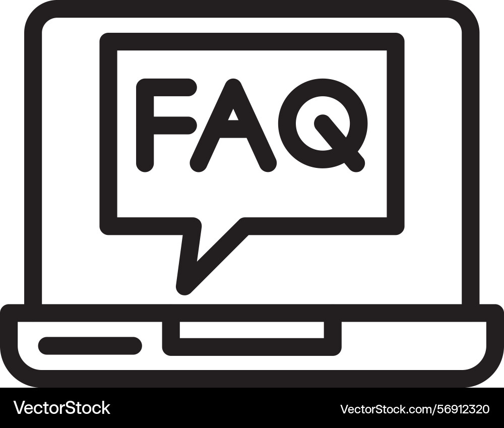 Faq linear style icon design vector image
