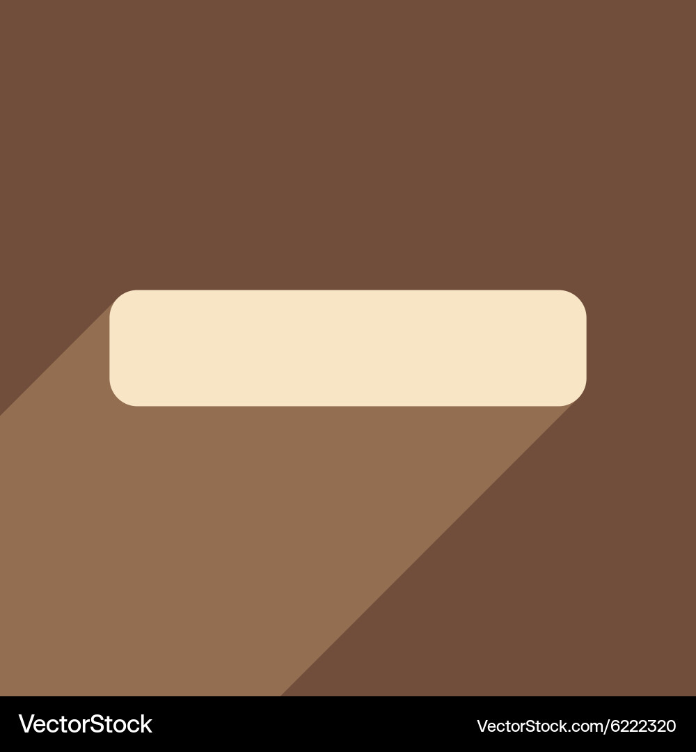 Flat with shadow icon and mobile application minus Vector Image