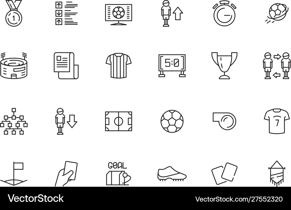 Football Icons - Sport & Competition vector image