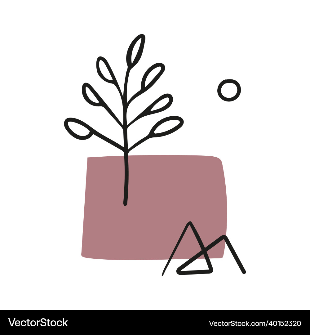 Hand drawn shape and line art objects mountain Hand drawn shape and line art objects mountain vector image