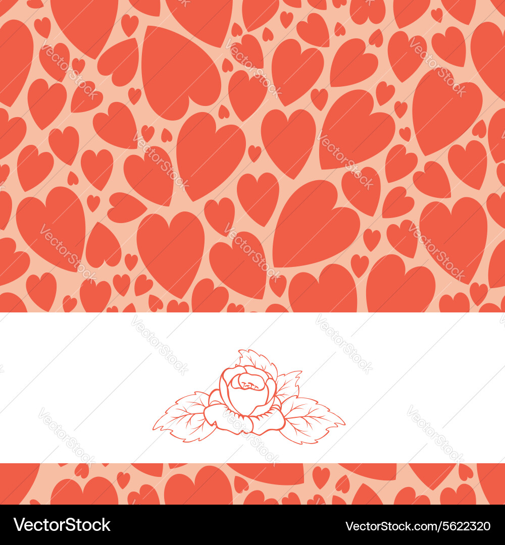 Heart Pattern Background vector image