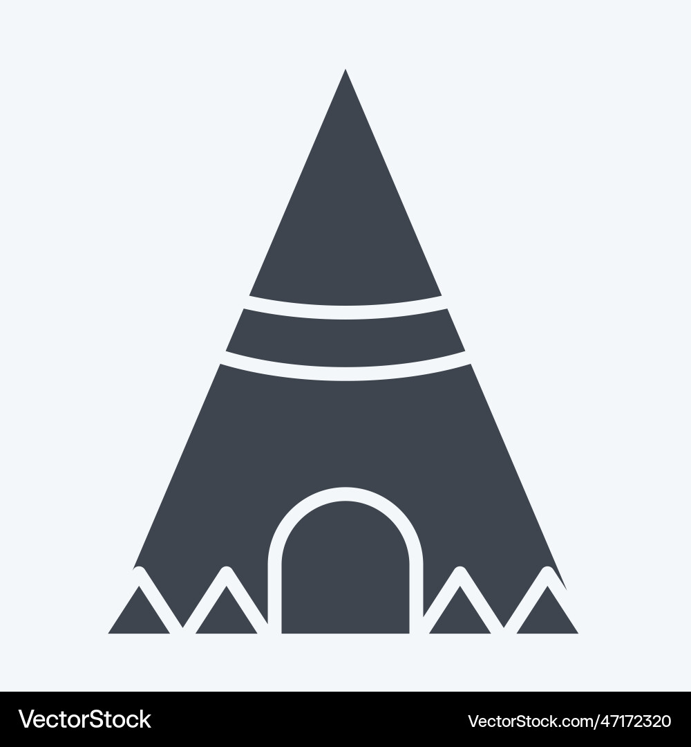 Icon teepee related to american indigenous symbol Icon teepee related to american indigenous symbol vector image