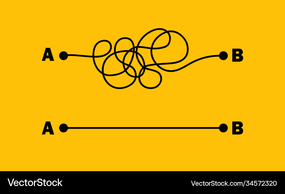 Insane messy line set easy and difficult process Insane messy line set easy and difficult process Vector Image