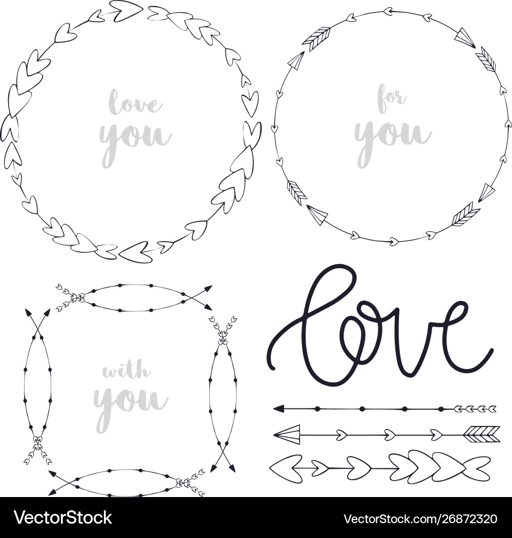 Isolated minimalistic frames collection Vector Image