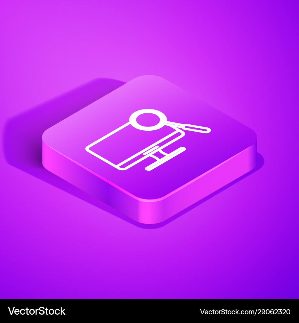 Isometric line computer monitor diagnostics icon Isometric line computer monitor diagnostics icon vector image