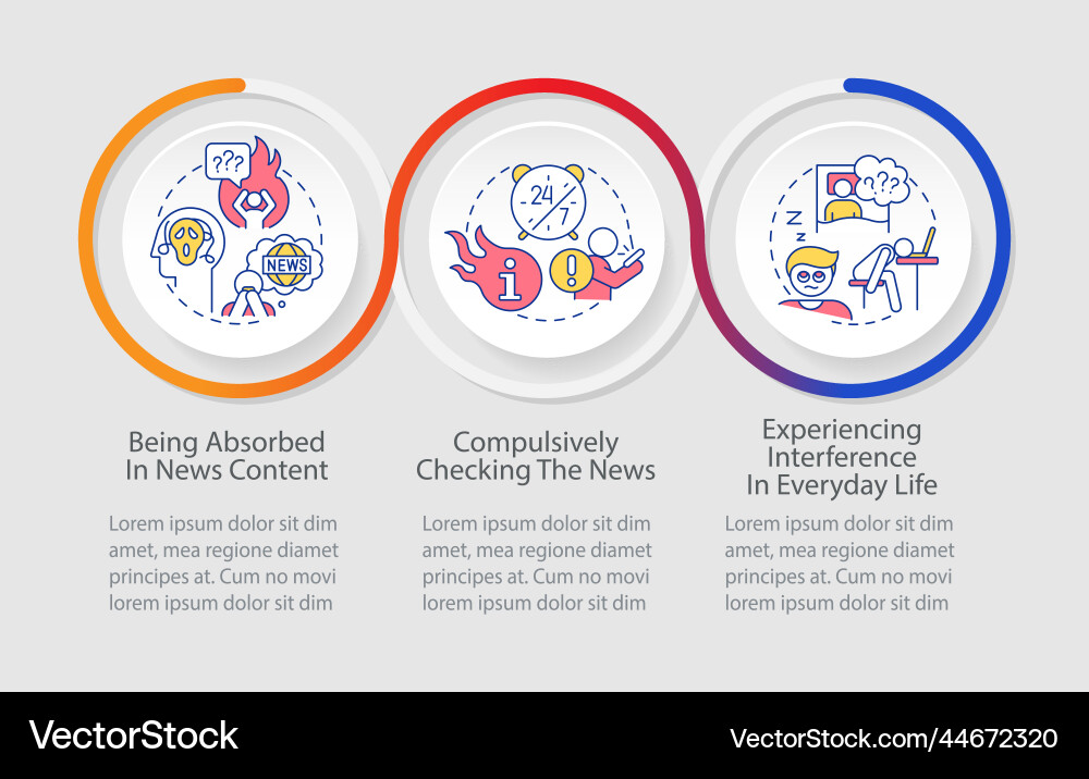 Reading news nonstop issue loop infographic vector image