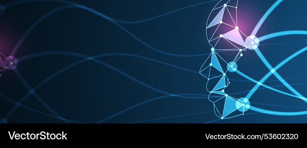 Unseen architecture of artificial intelligence vector image