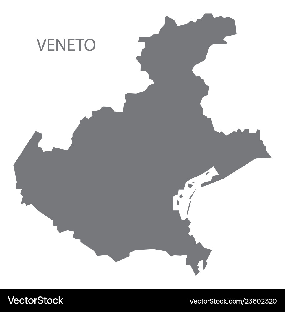 Veneto italy map grey Veneto italy map grey vector image