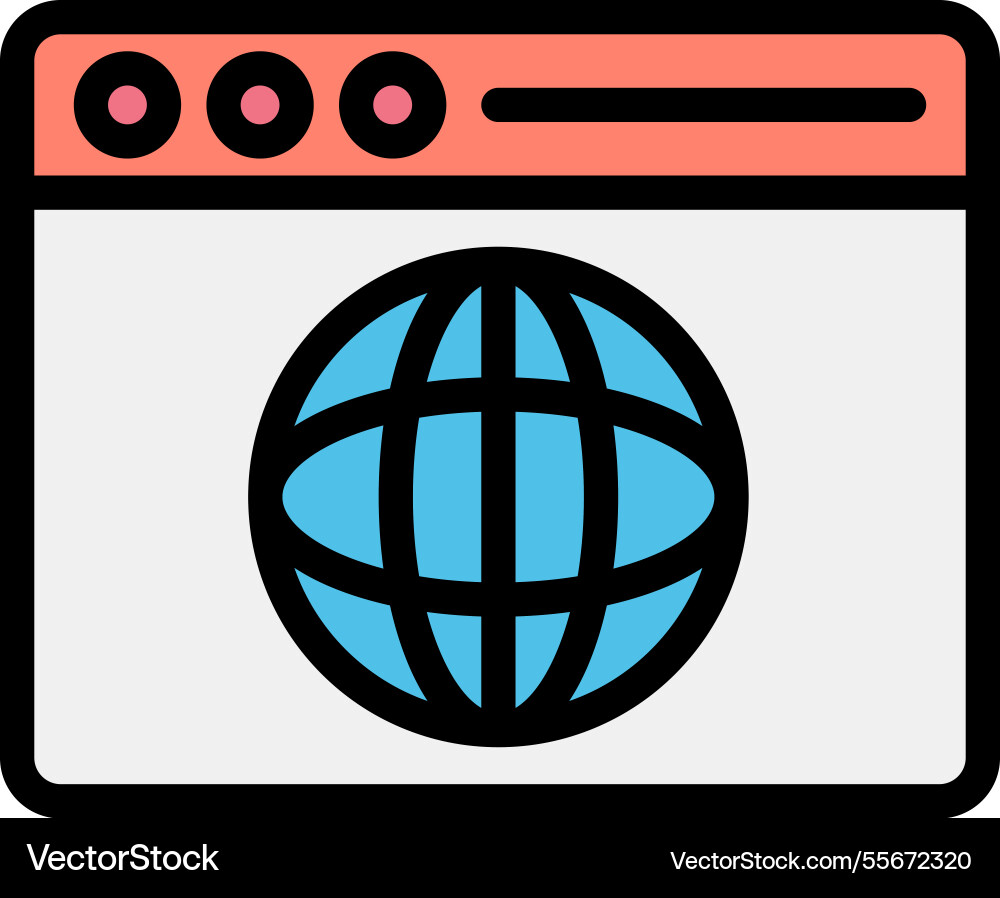 Web browser icon design Vector Image