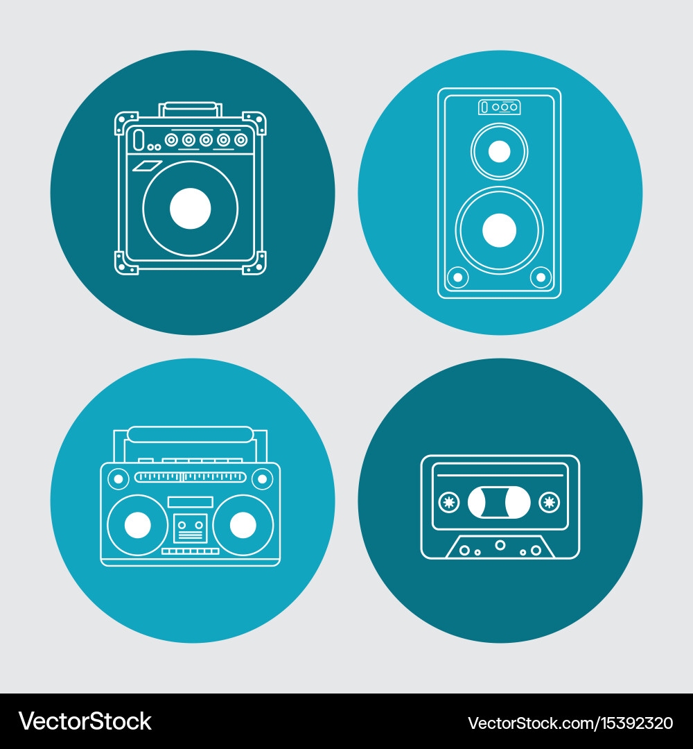 White background with colorful round frames vector image