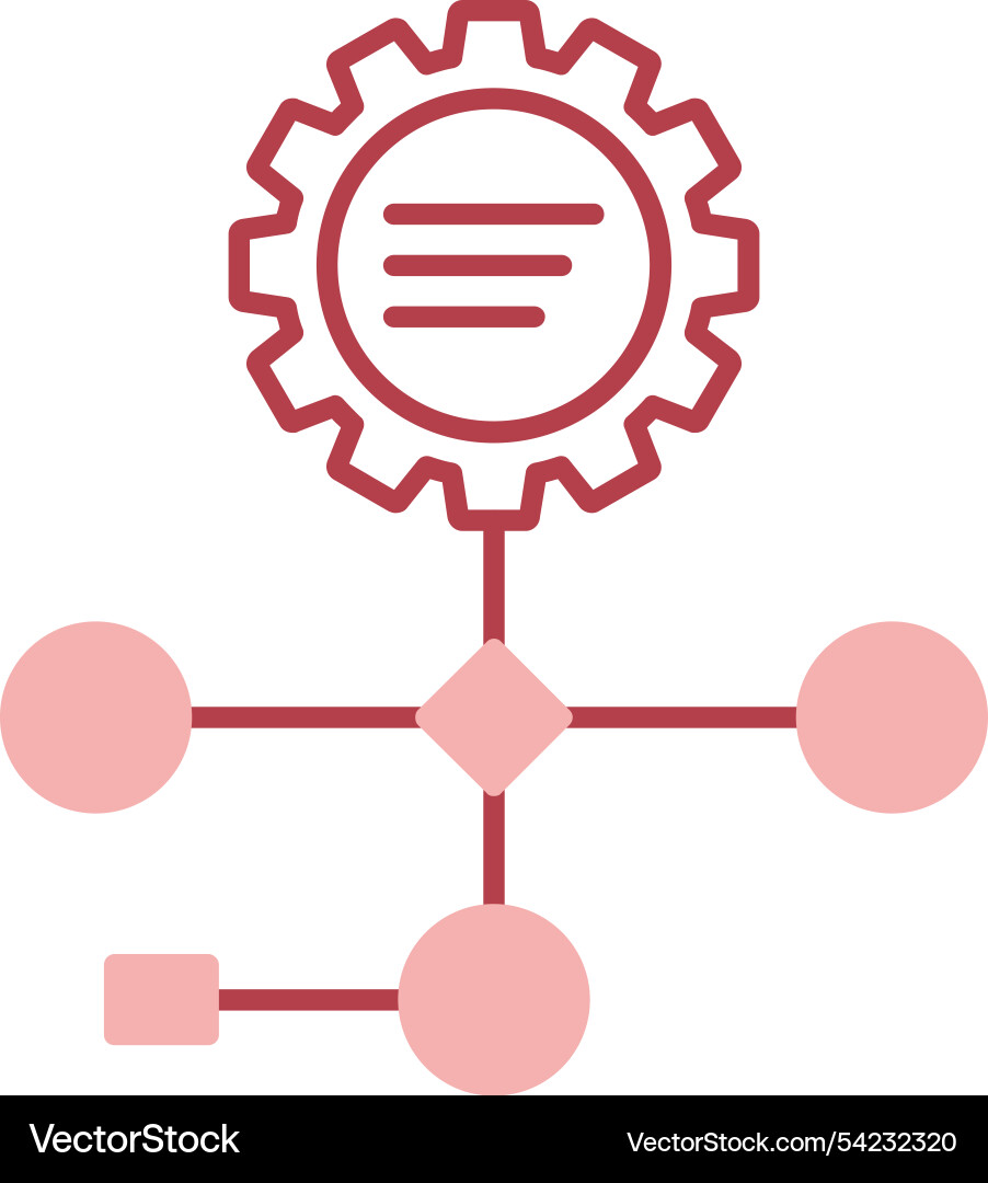 Workflow line fill icon Vector Image