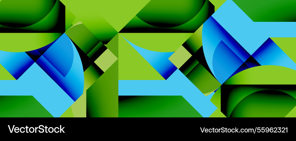 Abstract geometric composition with interlocking Abstract geometric composition with interlocking vector image