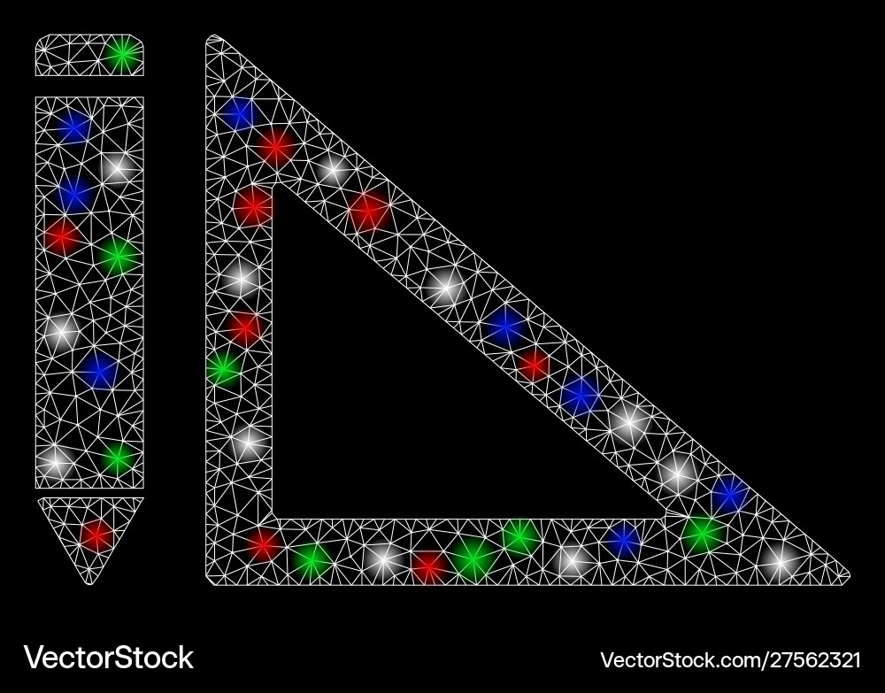 Bright mesh network project design with flare Bright mesh network project design with flare vector image