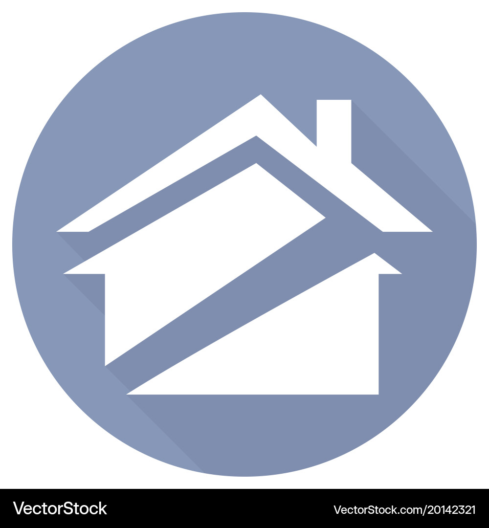Building icon with long shadow Vector Image
