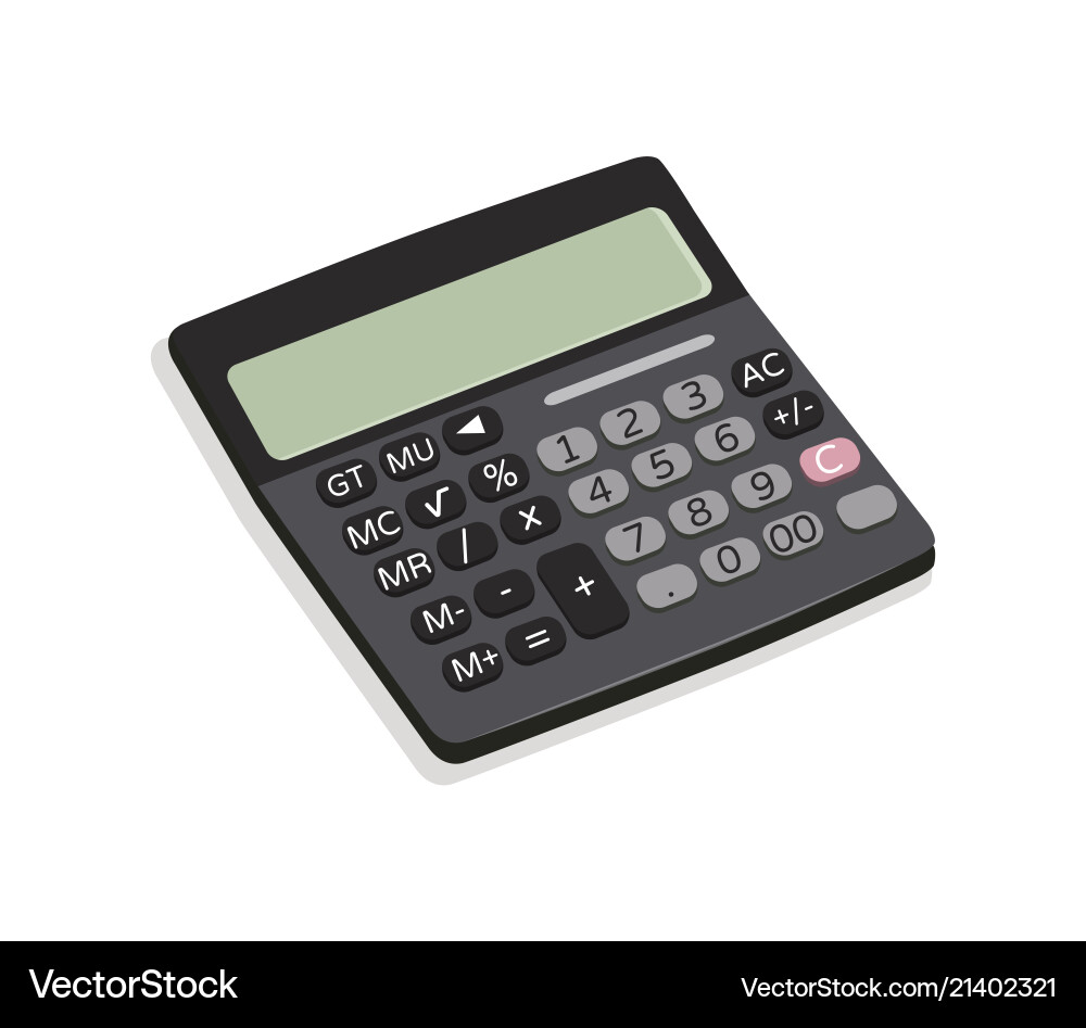 Calculator mechanical device Vector Image