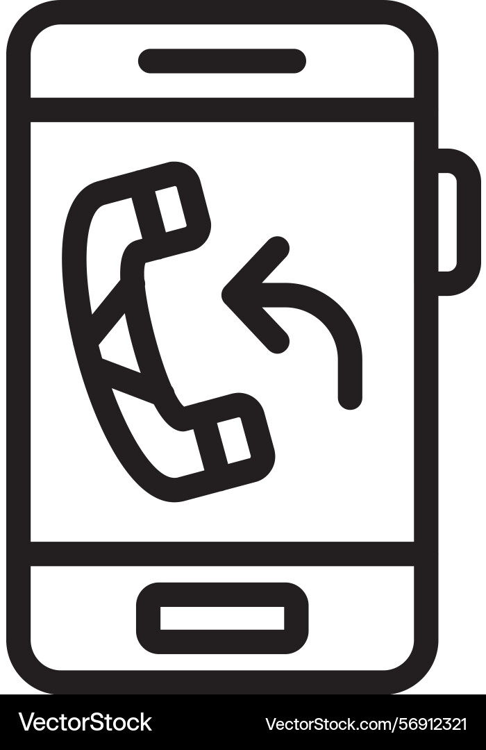 Callback linear style icon design vector image