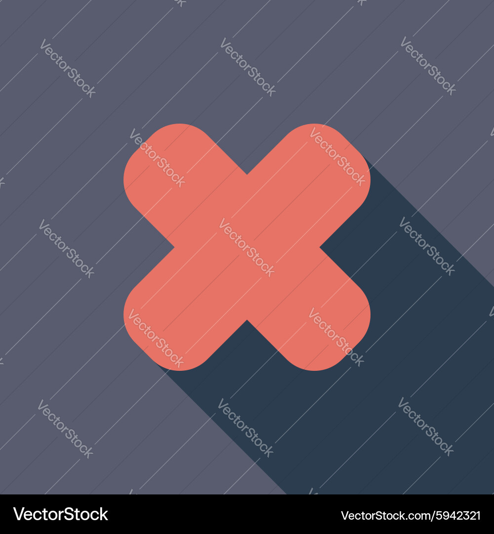 Delete button vector image
