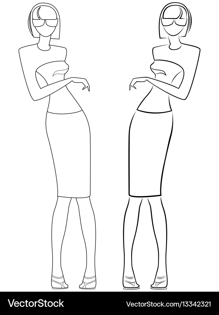 Elegant woman in glasses Elegant woman in glasses vector image