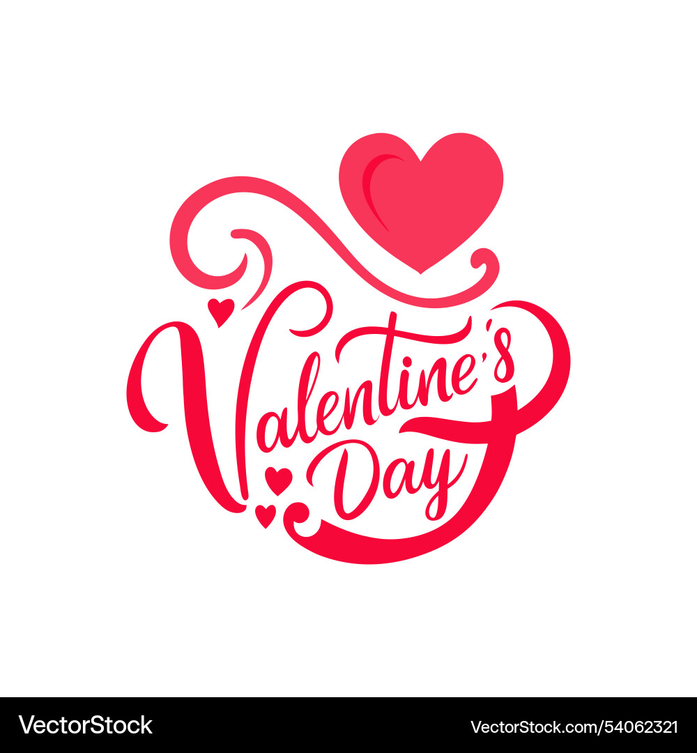 Glückliche Valentinstag Kalligraphie Kunst Glückliche Valentinstag Kalligraphie Kunst vektorbild