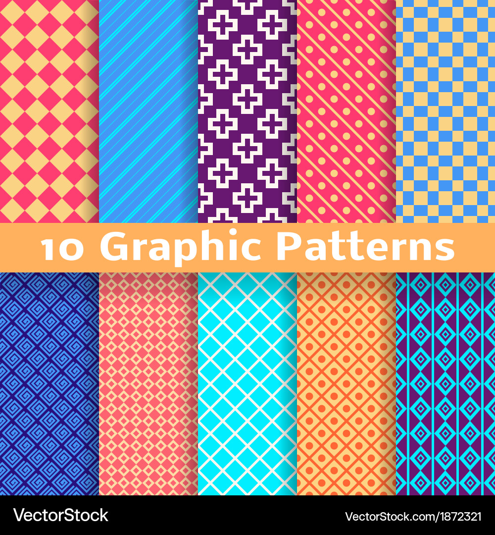 Graphic seamless patterns tiling Royalty Free Vector Image
