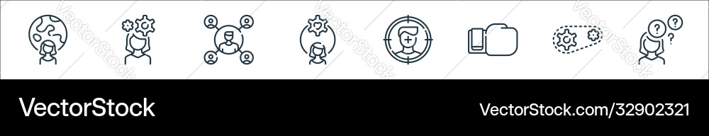 Life skills line icons linear set quality Life skills line icons linear set quality vector image