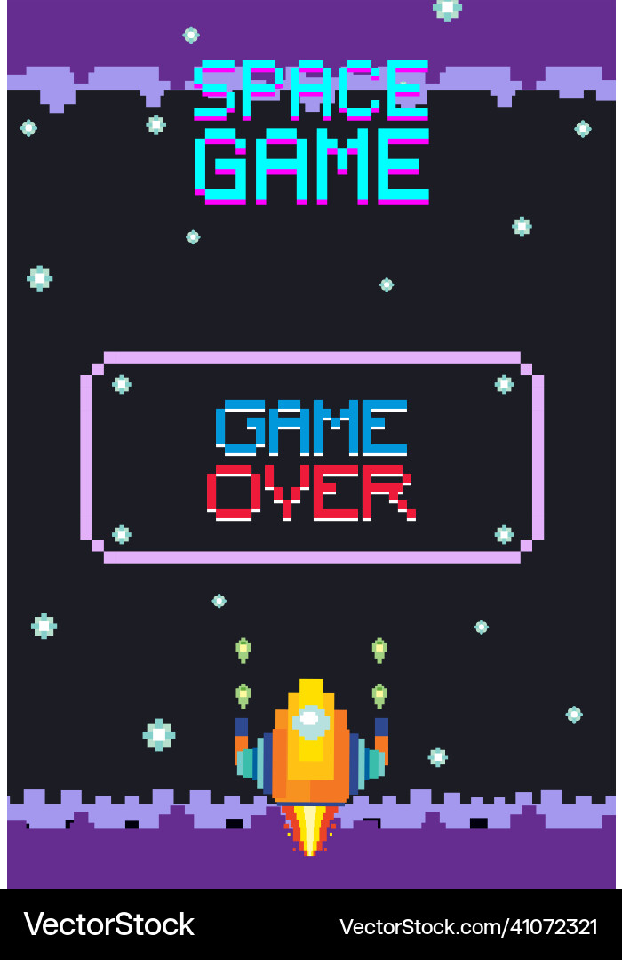 Space game user interface template Space game user interface template vector image