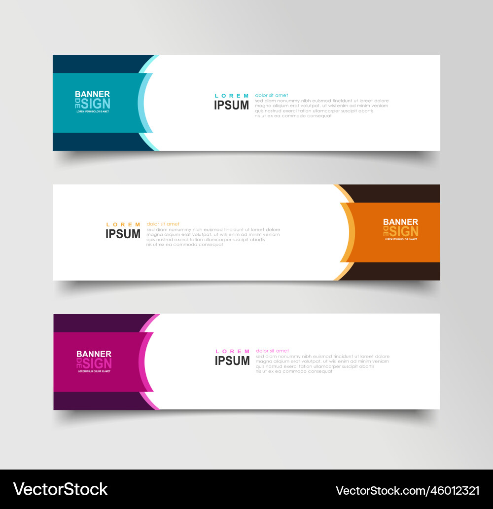 Templates of horizontal web banner website header Templates of horizontal web banner website header Vector Image
